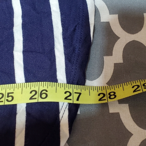 Live Love GameDay Football Tank Top Navy White Striped Small - Picture 9 of 9